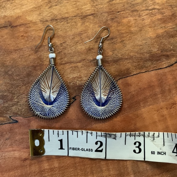 Woven wire earrings - Picture 2 of 3